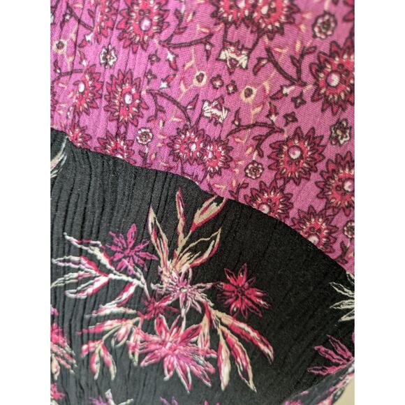 Angels Forever Young Y2K Tank Juniors XL Bohemian Purple Rayon Floral Mixed Prin - Picture 9 of 9